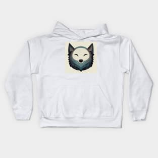 Cute Wolf Design Kids Hoodie